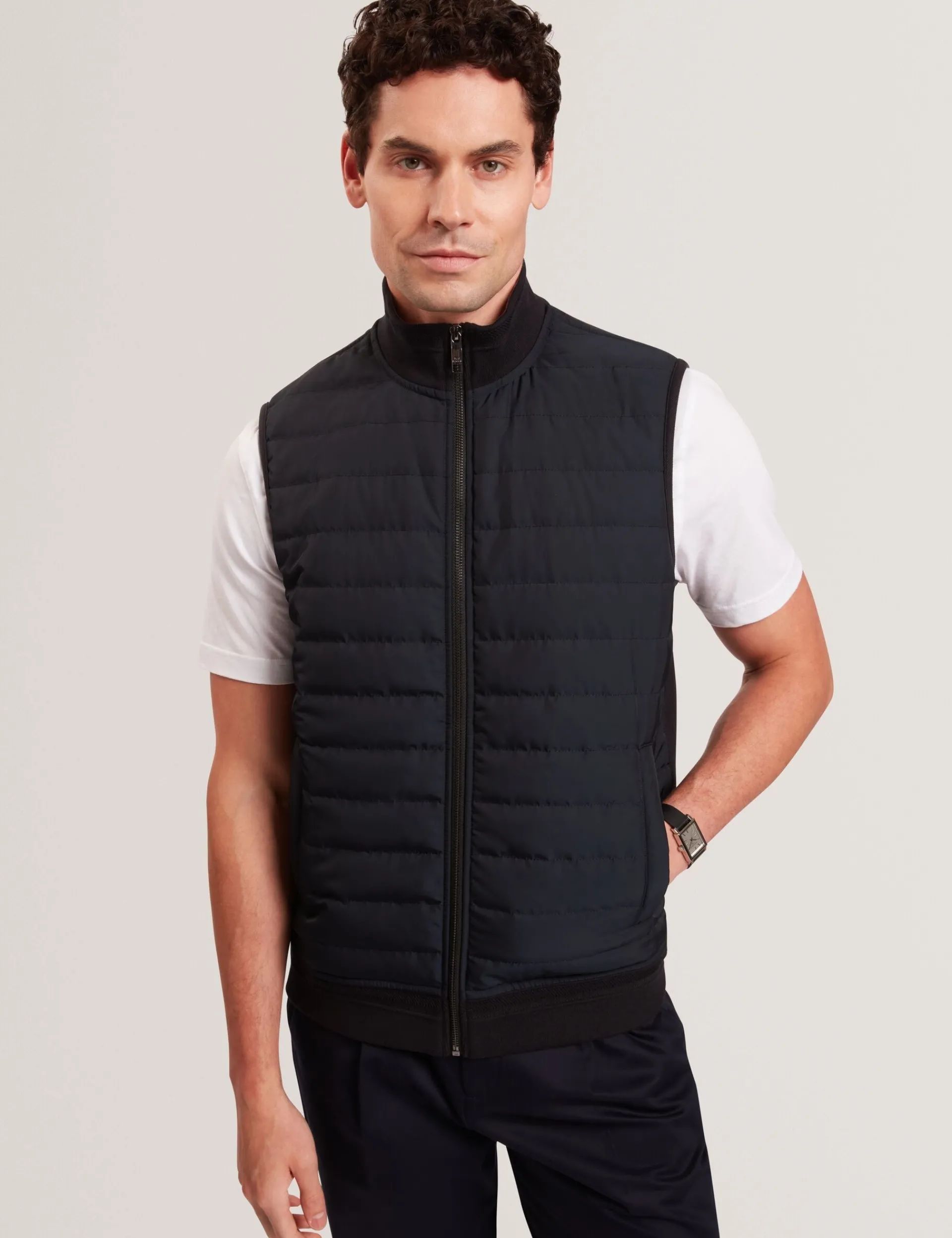 Herren New Lobster Limited Luxusgeschenke Für Herren|Mäntel Und Jacken<Gesteppte Weste mit Stehkragen und Reißverschluss vorne