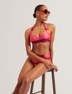 New Lobster Limited Bademode|Der Weihnachtsladen<Gestreiftes, gepolstertes Neckholder-Bikini-Oberteil