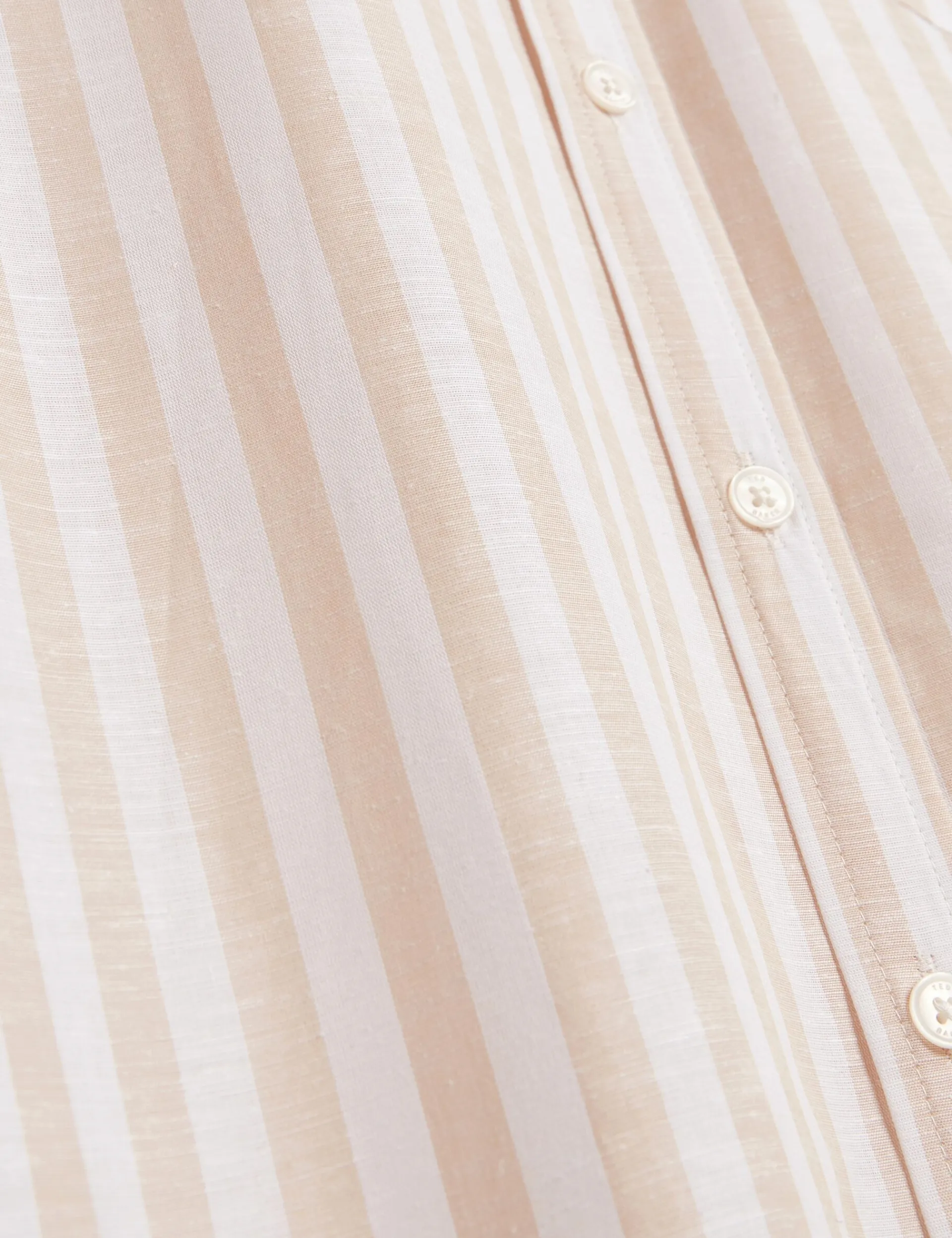 New Lobster Limited Breezy Blues Bearbeiten|Shirts<Gestreiftes Langarmhemd aus Leinenmischgewebe