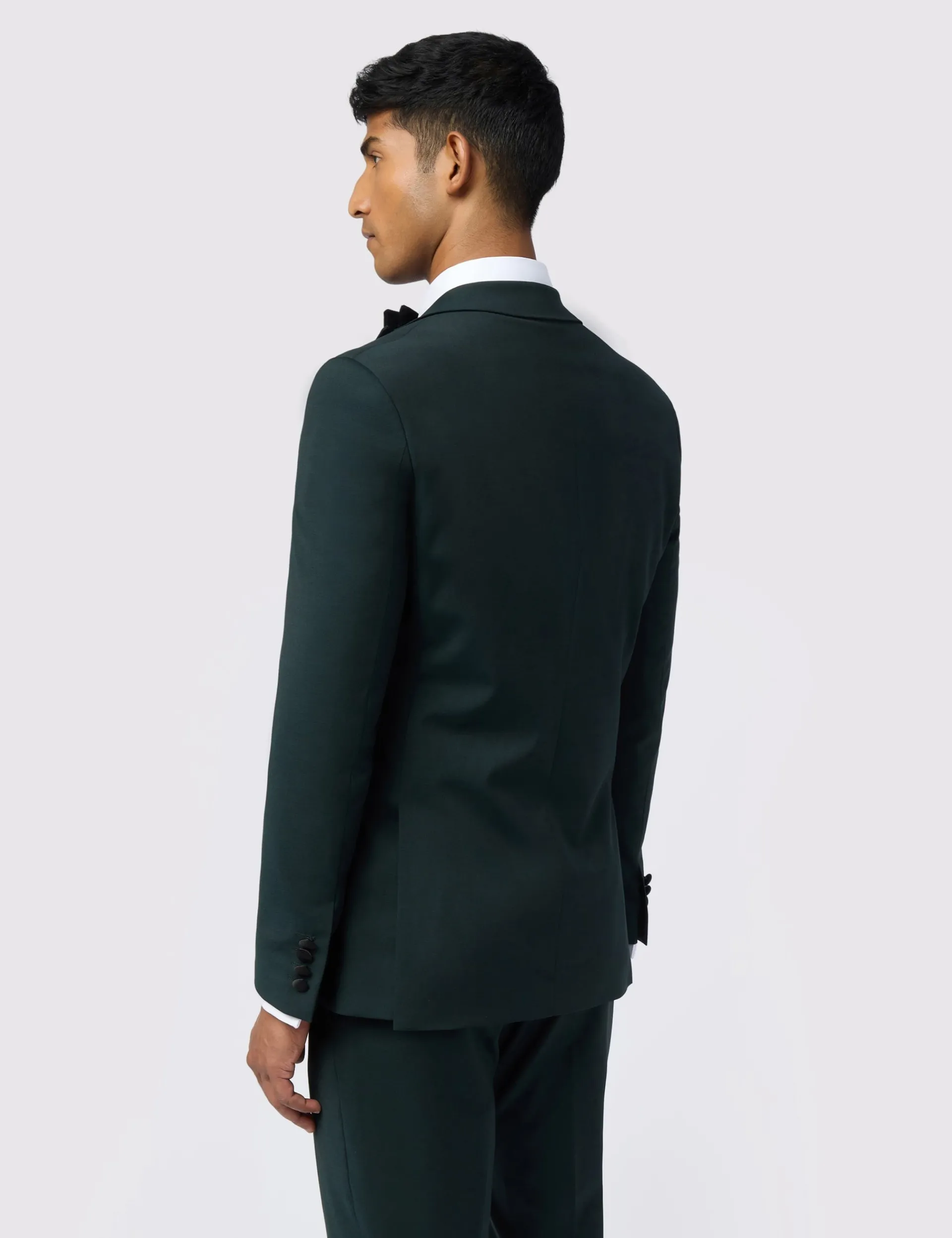 Licensee Baird Group Anzüge & Maßanfertigungen|Arbeitskleidung<Grüne Slim-Fit-Smokingjacke aus Stretchwolle