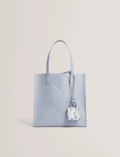 New Lobster Limited Tragetaschen|Icon & Signature Taschen<Große bestickte Shopper-Tasche mit Blumenmuster und Anhänger