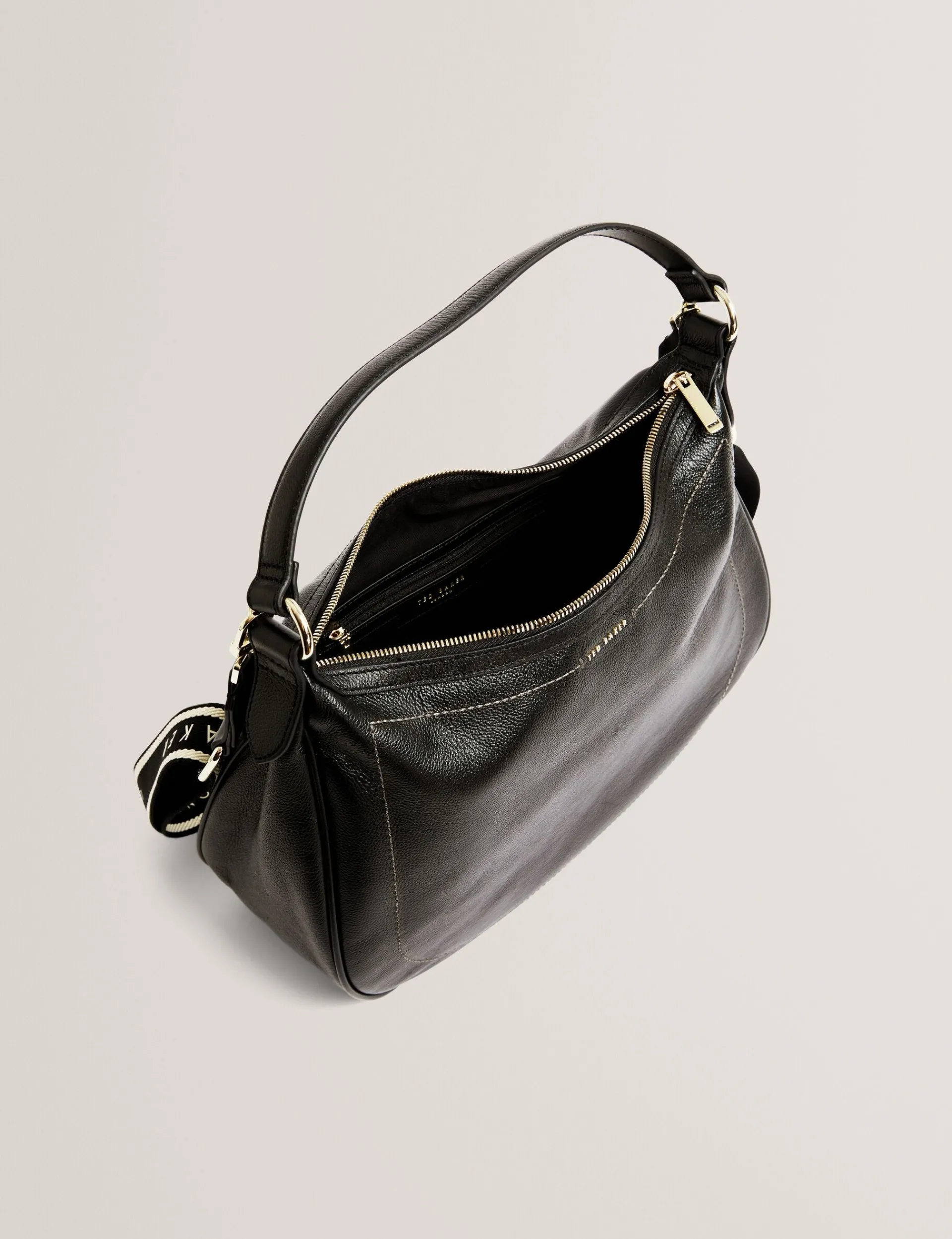 New Lobster Limited Umhängetaschen<Große Hobo-Tasche aus Leder mit Gurtband