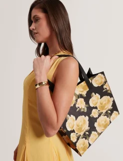 New Lobster Limited Tragetaschen|Neue Frühlingsblumen<Große Ikonen-Tasche mit Rosenmuster