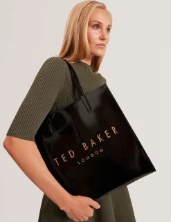 New Lobster Limited Tragetaschen|Icon & Signature Taschen<Große Tragetasche mit Icon-Motiv aus geknittertem Kunstleder