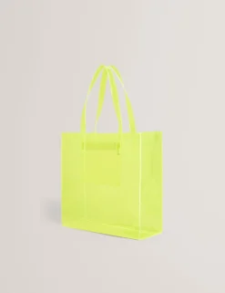 New Lobster Limited Tragetaschen|Icon & Signature Taschen<Große Tragetasche mit Neon-Symbol aus durchsichtigem Vinyl