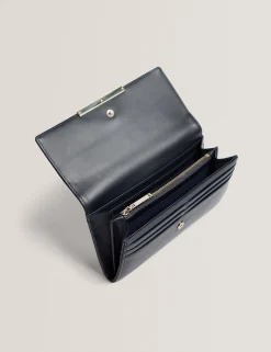 New Lobster Limited Geldbörsen & Kartenetuis|Sämtliches Zubehör<Große zweifach faltbare Handtasche aus Leder mit Bar-Detail