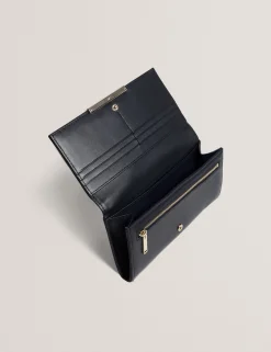 New Lobster Limited Geldbörsen & Kartenetuis|Sämtliches Zubehör<Große zweifach faltbare Lederhandtasche mit Bar-Detail