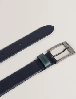 New Lobster Limited Sämtliches Zubehör|Breezy Blues Bearbeiten<Gürtel aus genarbtem Leder mit gestreifter Schlaufe