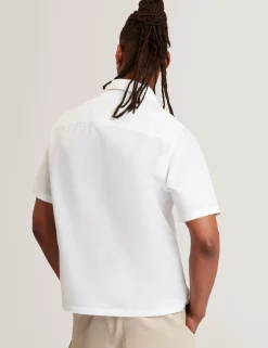 New Lobster Limited Breezy Blues Bearbeiten|Shirts<Hemd aus Leinenmischung mit Panelprint, lässig geschnitten