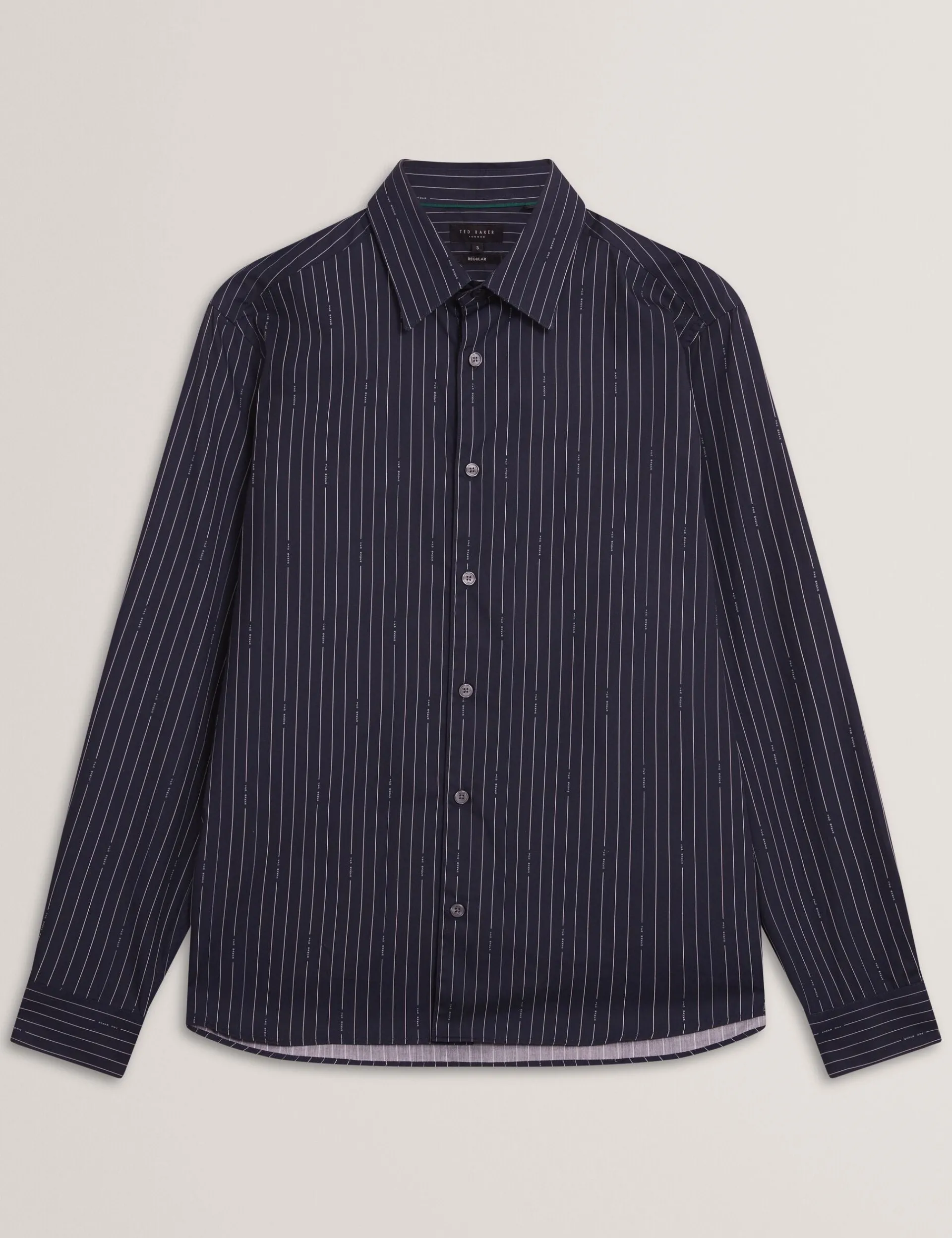 New Lobster Limited Breezy Blues Bearbeiten|Shirts<Hemd aus reiner Baumwolle mit Logo-Nadelstreifen