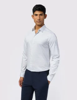 Licensee Baird Group Shirts|Arbeitskleidung<Hemd aus Stretch-Baumwolle mit dezentem Blumenmuster