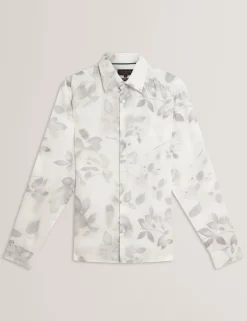 New Lobster Limited Shirts|Festliche Kleidung<Hemd mit fotografischem Blattdruck, normale Passform