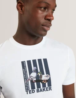 New Lobster Limited Der Weihnachtsladen|Breezy Blues Bearbeiten<Heritage Bird Graphic Rundhals-T-Shirt