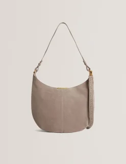 New Lobster Limited Schultertaschen<Hobo Bag aus Wildleder mit Stangendetail