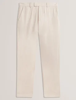 New Lobster Limited Hosen & Chinos|Der Weihnachtsladen<Hose aus Baumwoll-Leinen-Mischgewebe mit Hahnentrittmuster und schmal zulaufendem Bein