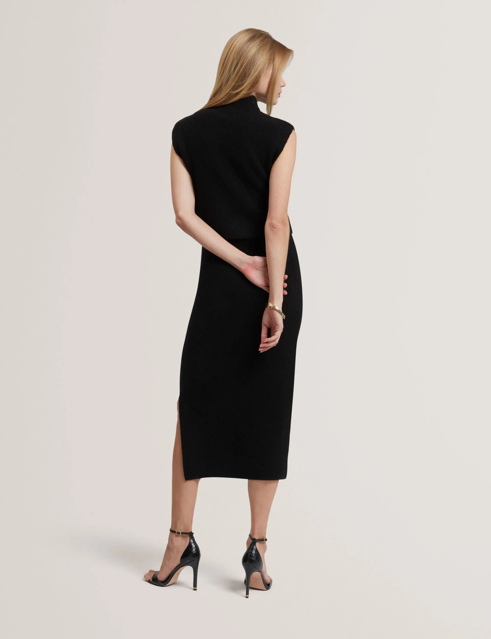 New Lobster Limited Kleider|Arbeitskleidung<2-in-1 ärmelloses Strick-Midikleid mit Tanktop
