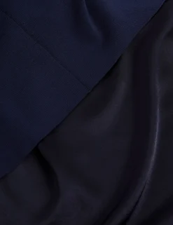 New Lobster Limited Kleider|Luftiger Blues Bearbeiten<2-in-1 Satin-Unterkleid mit Strickoberteil