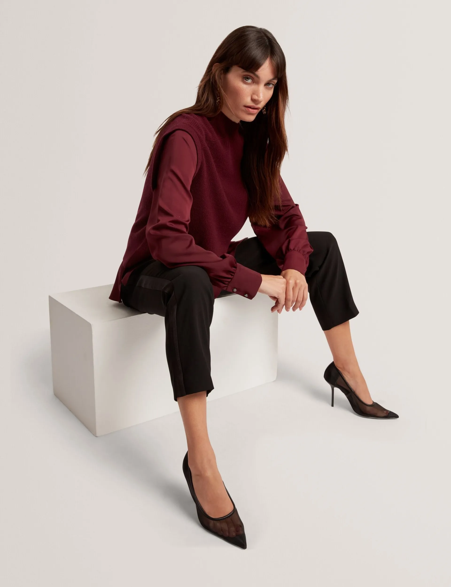 New Lobster Limited Oberteile & Blusen|Pullover & Strickjacken<2-in-1 Strickweste Langarmshirt