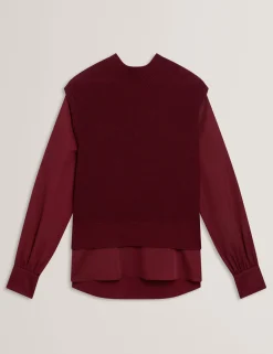 New Lobster Limited Oberteile & Blusen|Pullover & Strickjacken<2-in-1 Strickweste Langarmshirt