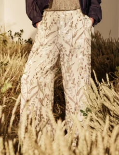 New Lobster Limited Golden Hour|Der Weihnachtsladen<Jacquard-Hose mit weitem Bein und Blattmuster