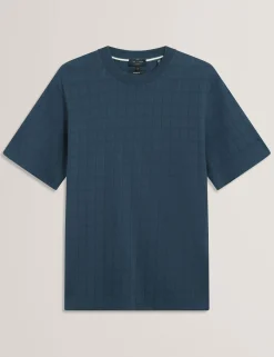 New Lobster Limited Breezy Blues Bearbeiten|Oberteile & T-Shirts<Jacquard-T-Shirt aus strukturierter Baumwolle