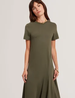 New Lobster Limited Kleider<Jersey-Midikleid mit Einsätzen und kurzen Ärmeln