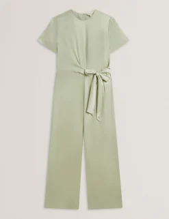 New Lobster Limited Jumpsuits & Playsuits|Die Satin-Kollektion<Jumpsuit mit Bindedetails, kurzen Ärmeln und weitem Bein