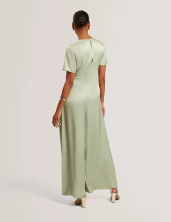 New Lobster Limited Jumpsuits & Playsuits|Die Satin-Kollektion<Jumpsuit mit Bindedetails, kurzen Ärmeln und weitem Bein