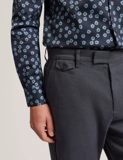 New Lobster Limited Hosen & Chinos<Karierte Leinenmischung Hose in normaler Passform