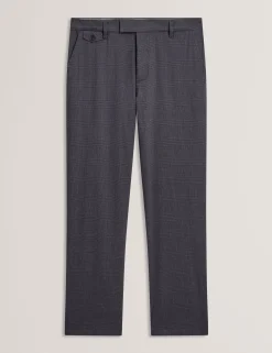 New Lobster Limited Hosen & Chinos<Karierte Leinenmischung Hose in normaler Passform
