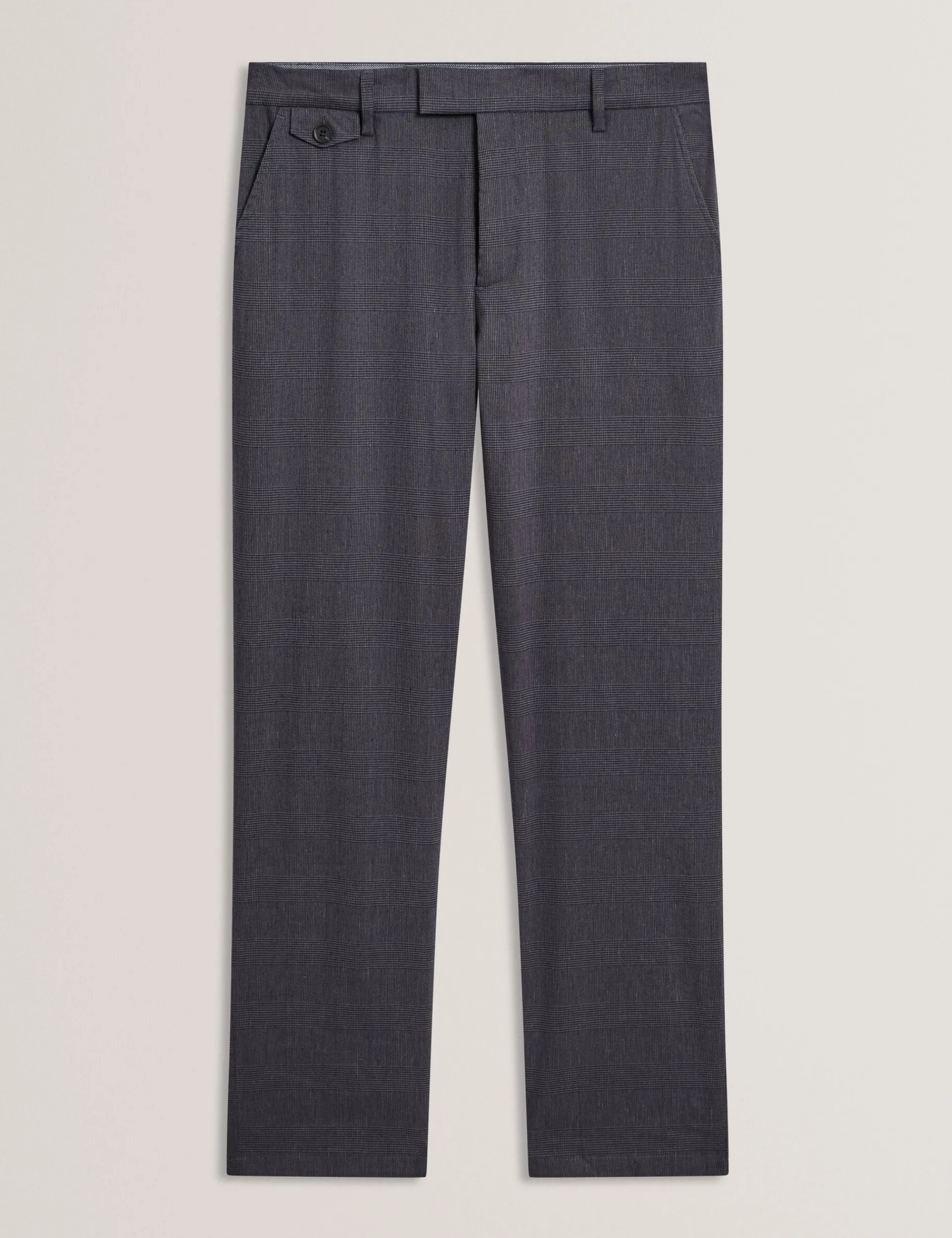 New Lobster Limited Hosen & Chinos<Karierte Leinenmischung Hose in normaler Passform