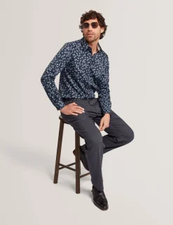 New Lobster Limited Hosen & Chinos<Karierte Leinenmischung Hose in normaler Passform