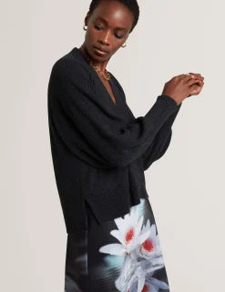 Damen New Lobster Limited Oberteile & Blusen|Luxusgeschenke Für Damen<Kastenförmiger Strickcardigan aus Merinowolle mit V-Ausschnitt