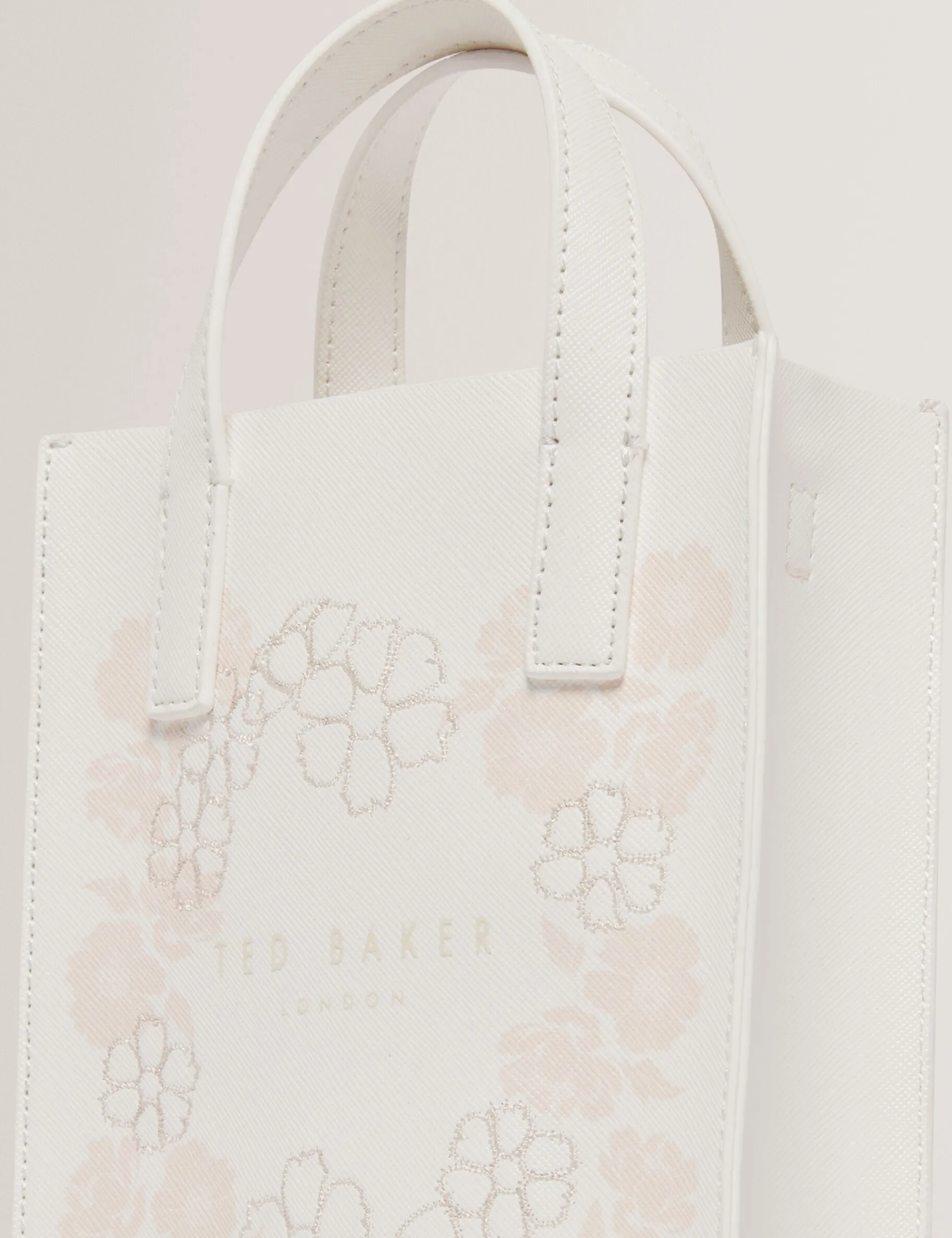 New Lobster Limited Tragetaschen|Icon & Signature Taschen<Kleine Tragetasche mit Blumenstickerei und Icon-Muster