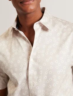 New Lobster Limited Shirts|Der Weihnachtsladen<Kurzarmhemd aus Baumwolle mit Mini-Blumenmuster