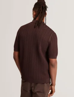 New Lobster Limited Oberteile & T-Shirts|Im Trend: Gestrickte Tops<Kurzarmhemd aus Strick mit strukturierten Streifen