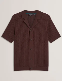 New Lobster Limited Oberteile & T-Shirts|Im Trend: Gestrickte Tops<Kurzarmhemd aus Strick mit strukturierten Streifen