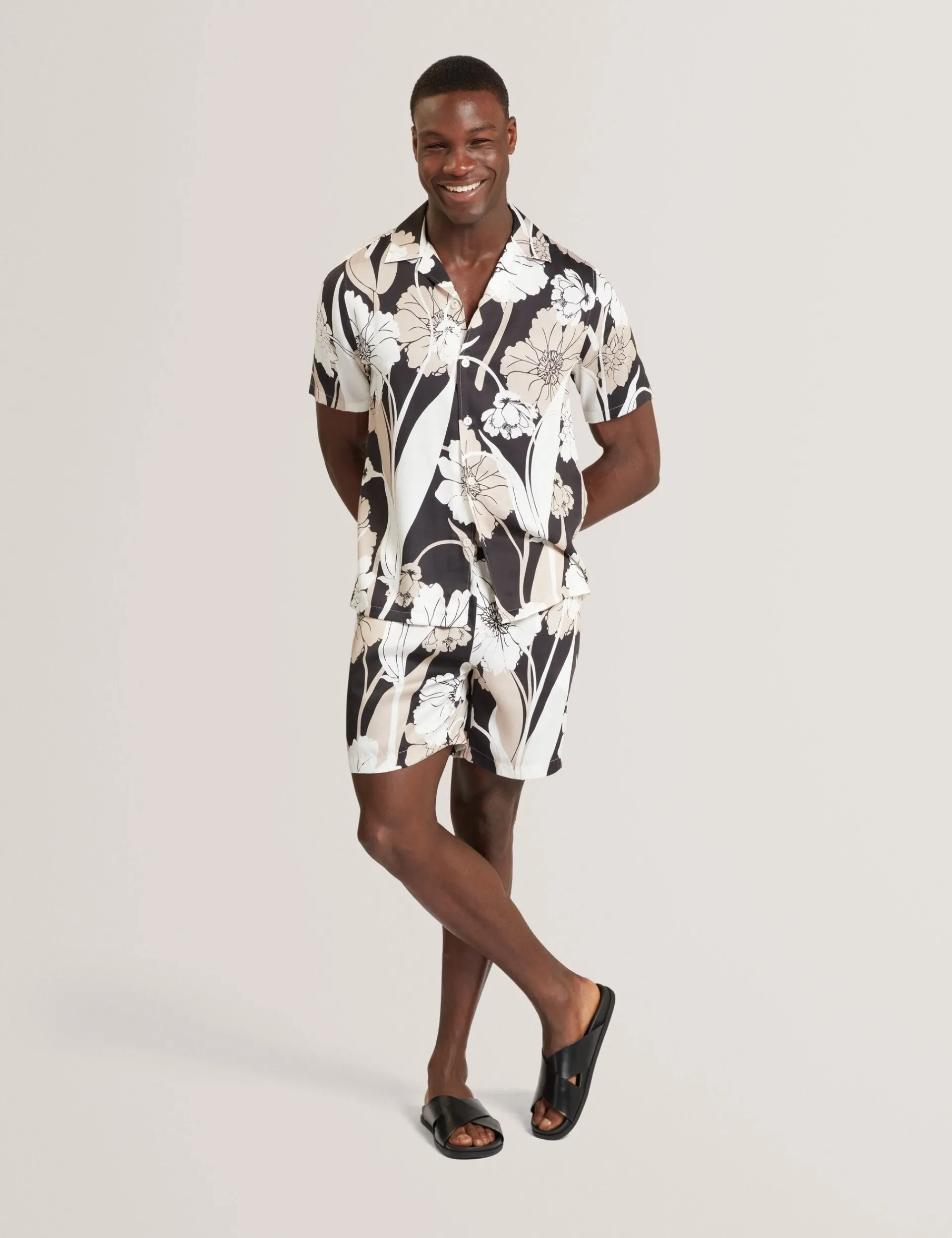 New Lobster Limited Shirts|Der Weihnachtsladen<Kurzarmhemd mit botanischem Print für den Resortbereich