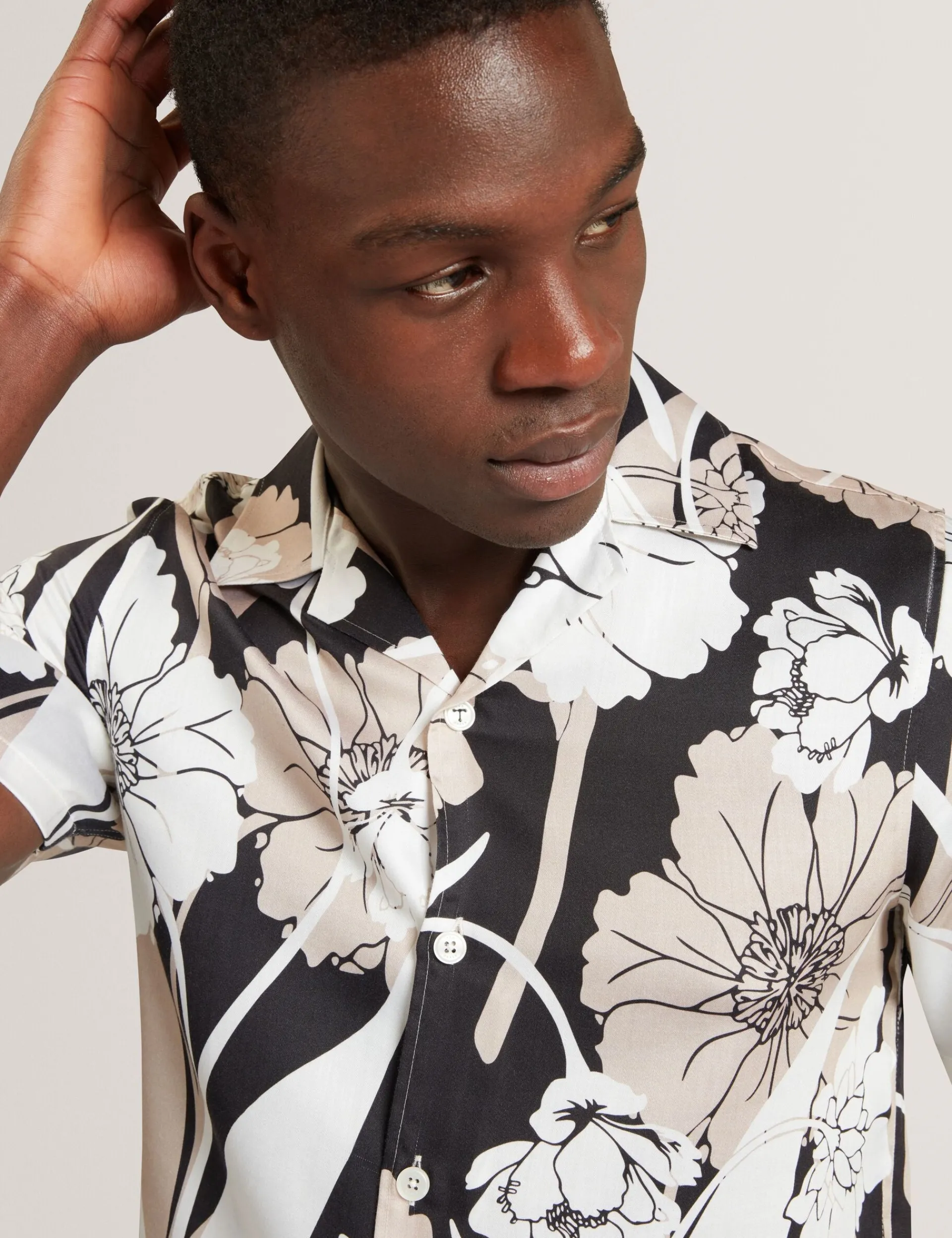 New Lobster Limited Shirts|Der Weihnachtsladen<Kurzarmhemd mit botanischem Print für den Resortbereich