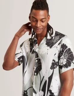 New Lobster Limited Shirts|Der Weihnachtsladen<Kurzarmhemd mit botanischem Print für den Resortbereich
