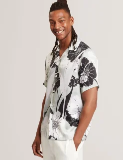 New Lobster Limited Shirts|Der Weihnachtsladen<Kurzarmhemd mit botanischem Print für den Resortbereich