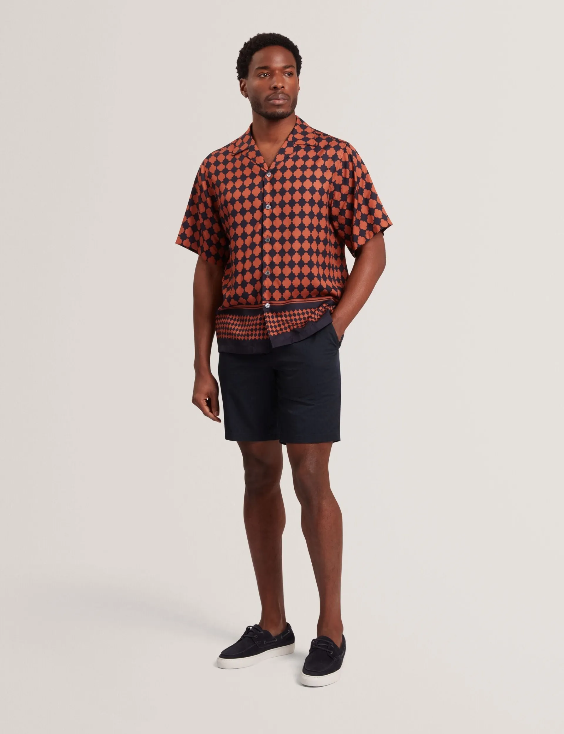 New Lobster Limited Shirts|Der Weihnachtsladen<Kurzarmhemd mit Fliesenbordürenmuster
