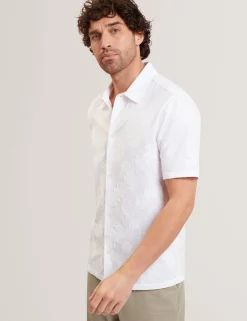 New Lobster Limited Shirts|Der Weihnachtsladen<Kurzarmhemd mit Jacquard-Blattstruktur