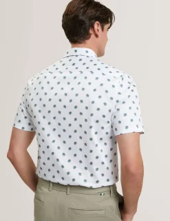 New Lobster Limited Breezy Blues Bearbeiten|Shirts<Kurzarmhemd mit Mini-Blumenmuster
