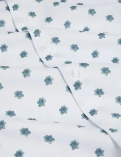 New Lobster Limited Breezy Blues Bearbeiten|Shirts<Kurzarmhemd mit Mini-Blumenmuster
