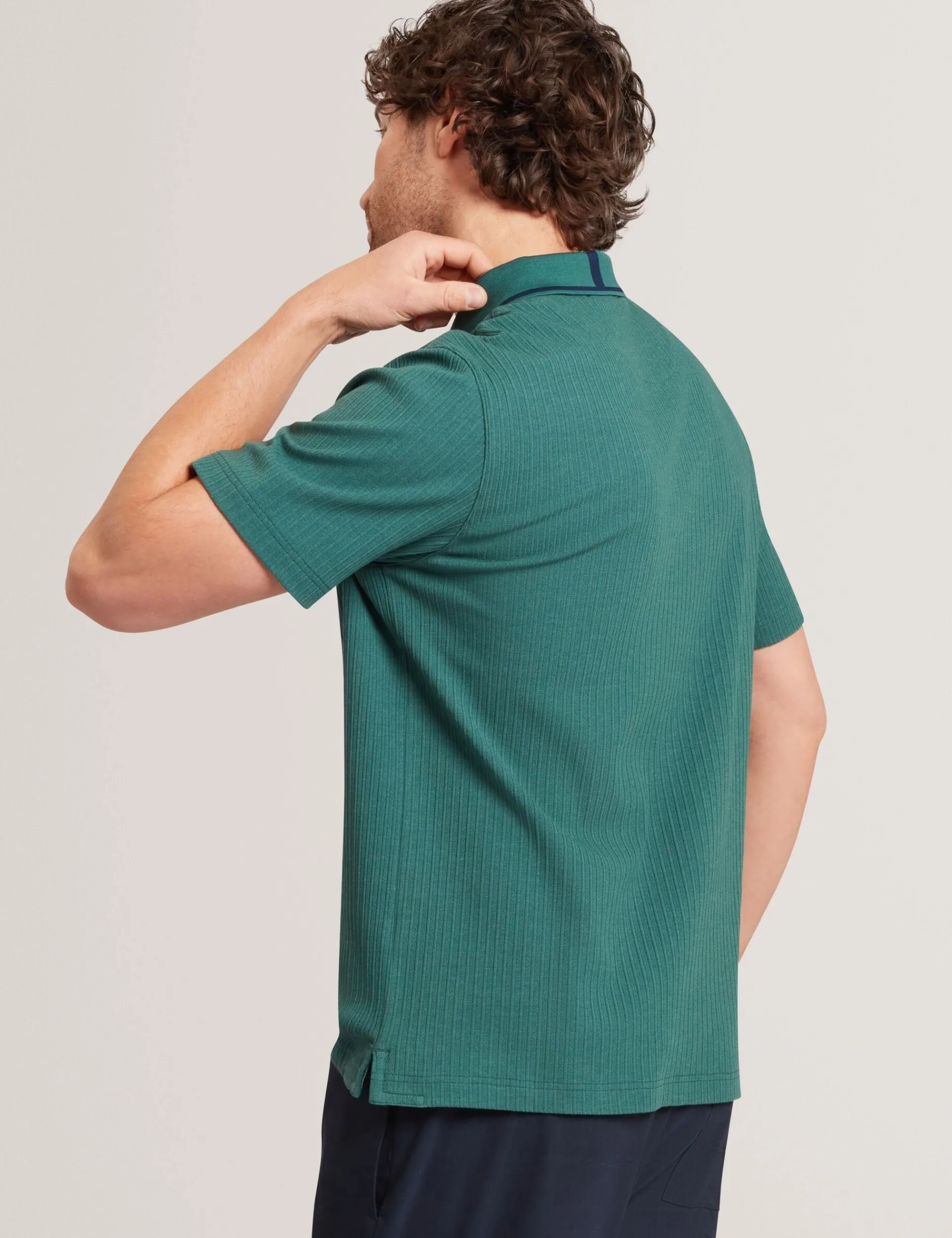 New Lobster Limited Der Weihnachtsladen|Oberteile & T-Shirts<Kurzarm-Polohemd aus Baumwollmischgewebe mit Rippstrick