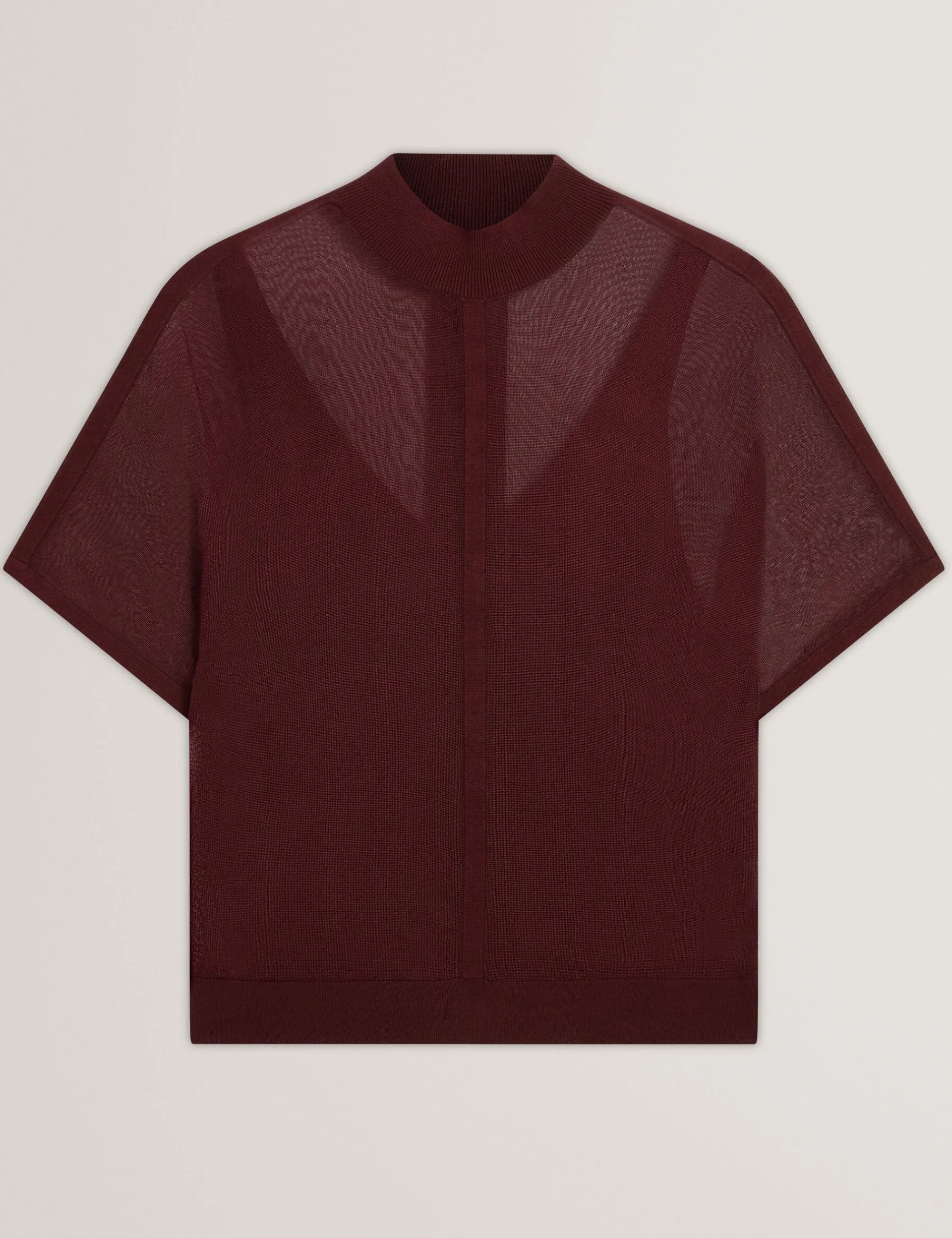 New Lobster Limited Oberteile & Blusen|Pullover & Strickjacken<Kurzarm-Strickoberteil mit transparentem Einsatz