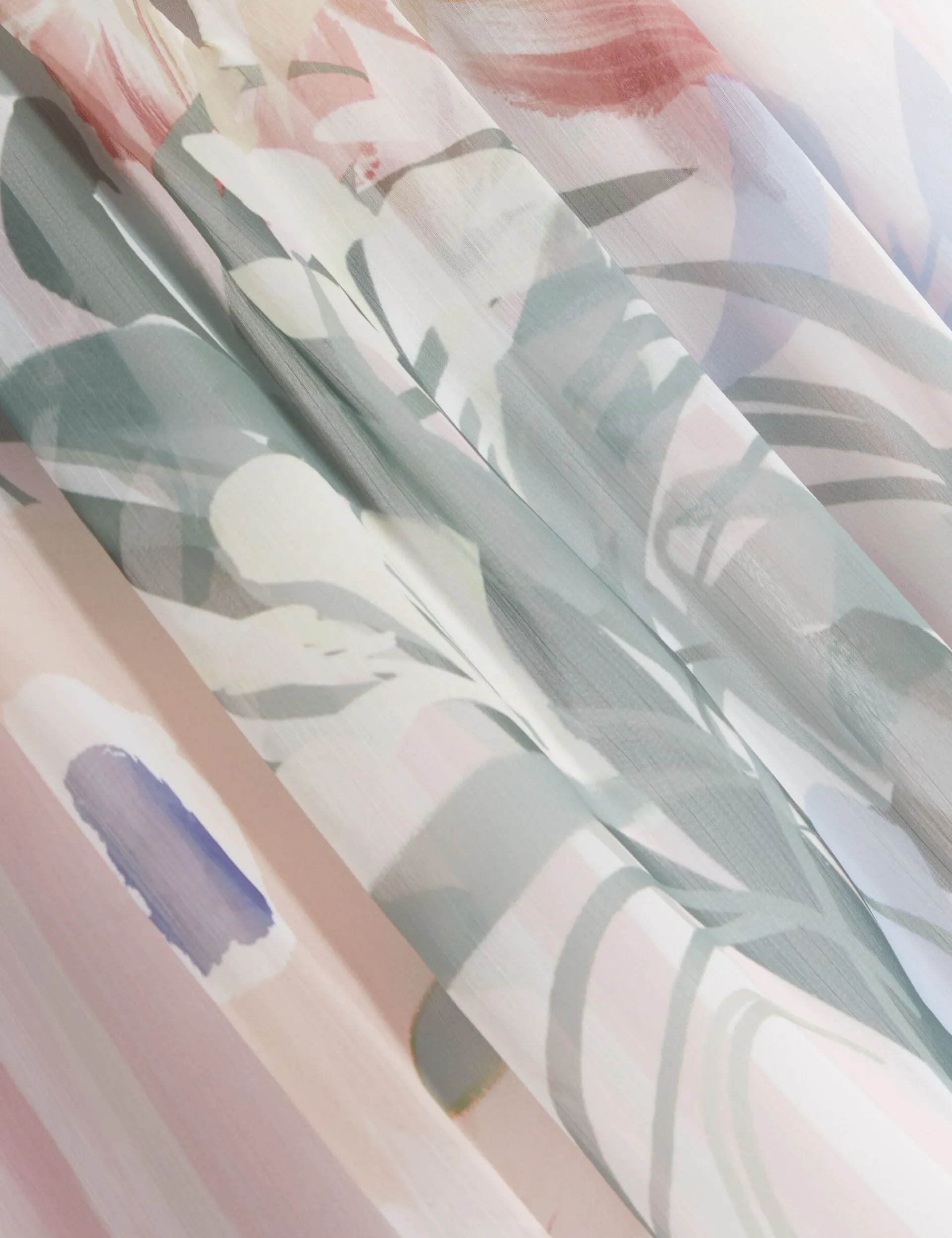 New Lobster Limited Anzüge & Zweiteiler|Oberteile & Blusen<Kurzarm-Top mit Blumenmuster und Falten, Engelsmotiv