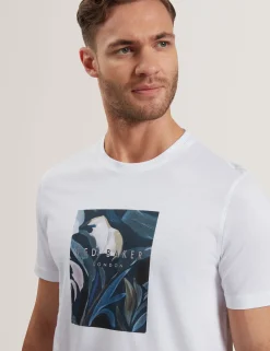 New Lobster Limited Der Weihnachtsladen|Breezy Blues Bearbeiten<Kurzarm-T-Shirt mit Box-Print und Grafik