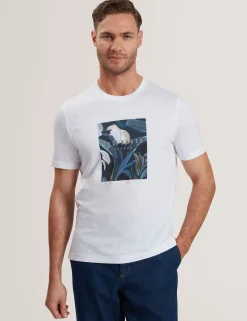 New Lobster Limited Der Weihnachtsladen|Breezy Blues Bearbeiten<Kurzarm-T-Shirt mit Box-Print und Grafik